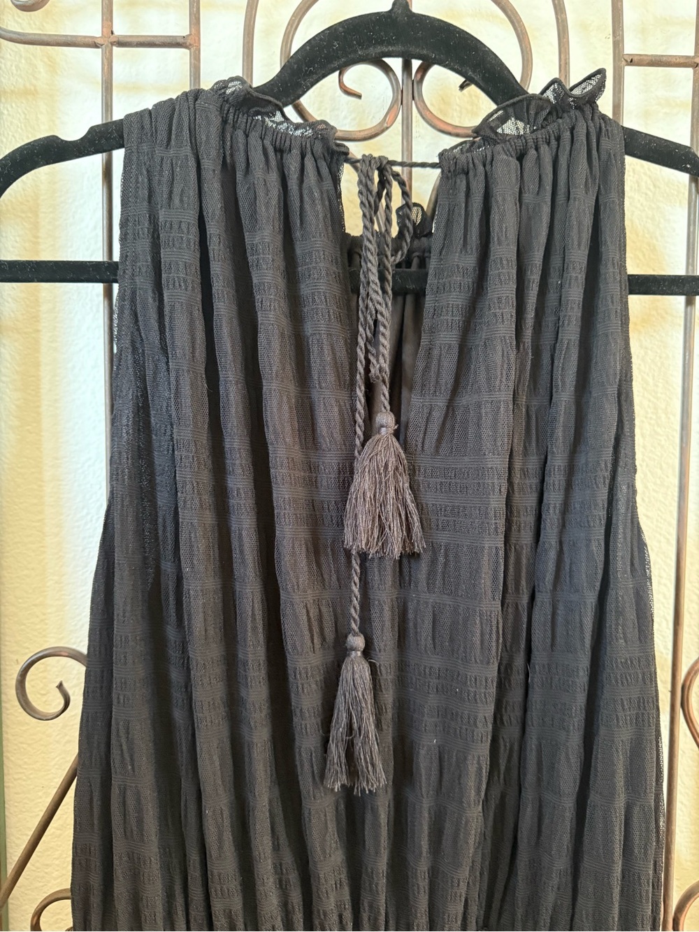 NWT Max Studio London Black Textured Tiered Maxi Dress XL MSRP $198 - Picture 7 of 12